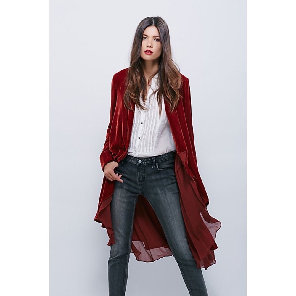 Free People Swingy Velvet Duster